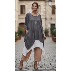 J. Jill Peach Love Linen Wide Leg Cropped Pants Tan Peach Lagenlook Coastal